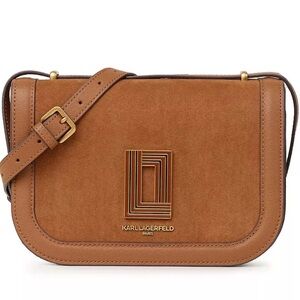 Karl Lagerfeld Paris Small Suede Simone Crossbody Bag